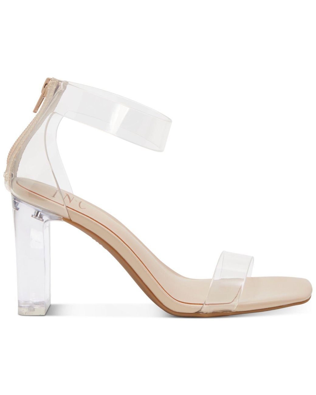 macys clear sandals