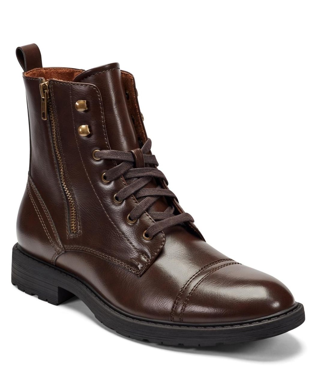 Kenneth Cole Brown Captain Combat Boots for men