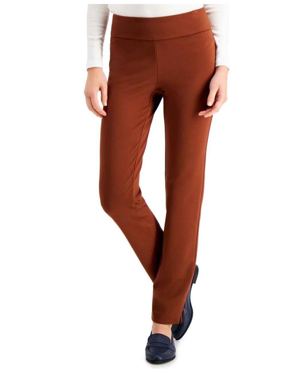 Charter Club Synthetic Cambridge Petite Tummy-control Ponté-knit Pants, Created For Macy's in