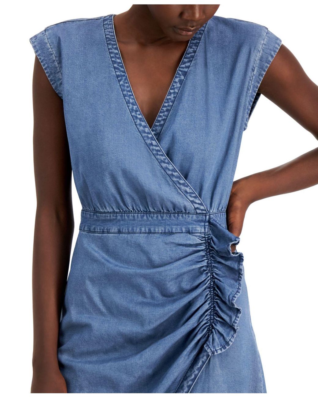 Macy's blue cheap jean dress