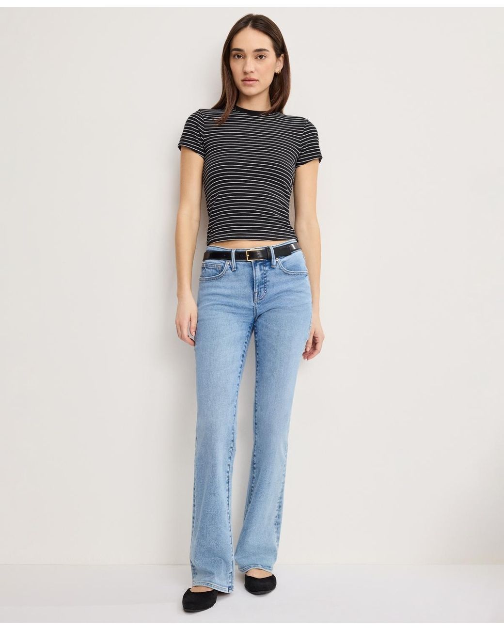 Low Rise Guide GOOD AMERICAN Low Rise Boot Jeans in Blue | Lyst