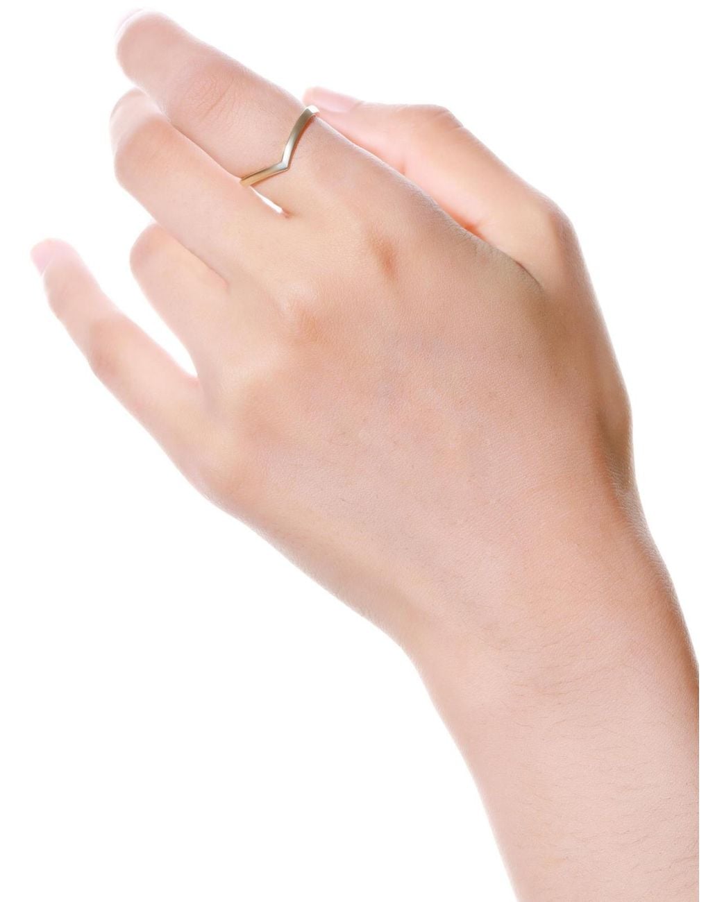 DEVATA Metallic Chevron Ring