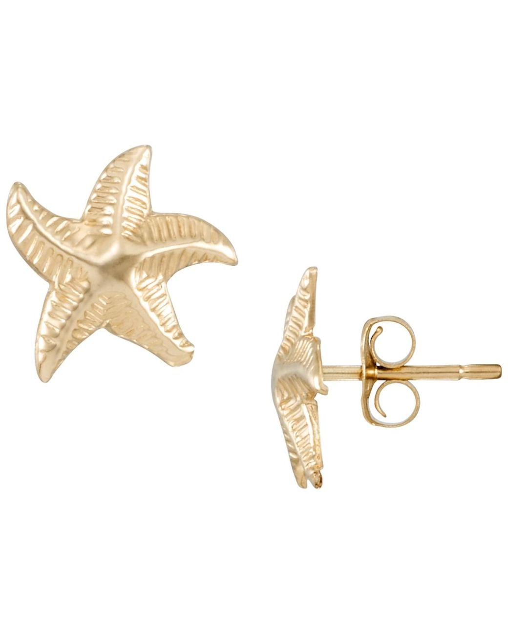 Macy's Metallic Textured Starfish Studs