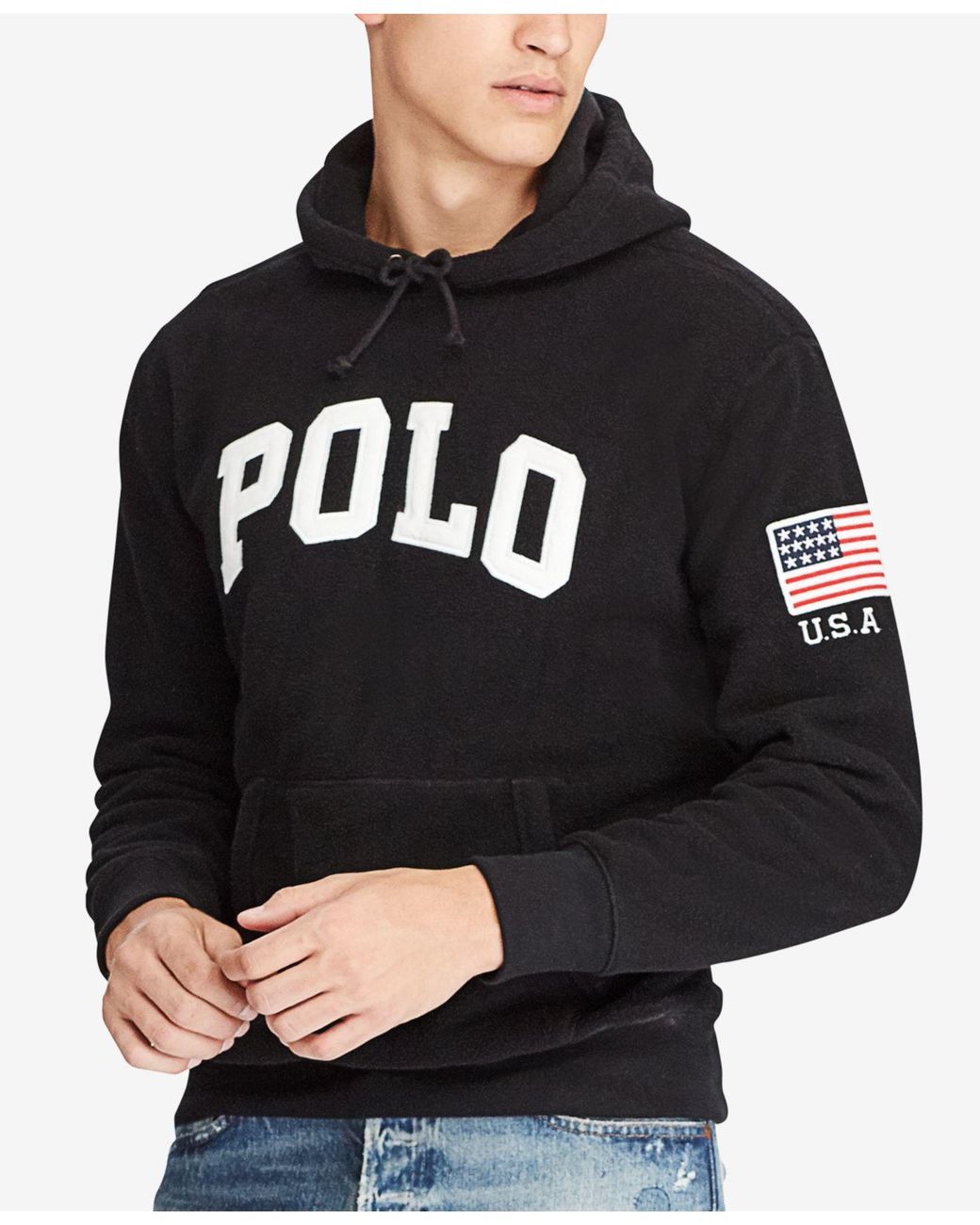 Polo Ralph Lauren Men s Graphic print Fleece Hoodie in Black for Men Lyst