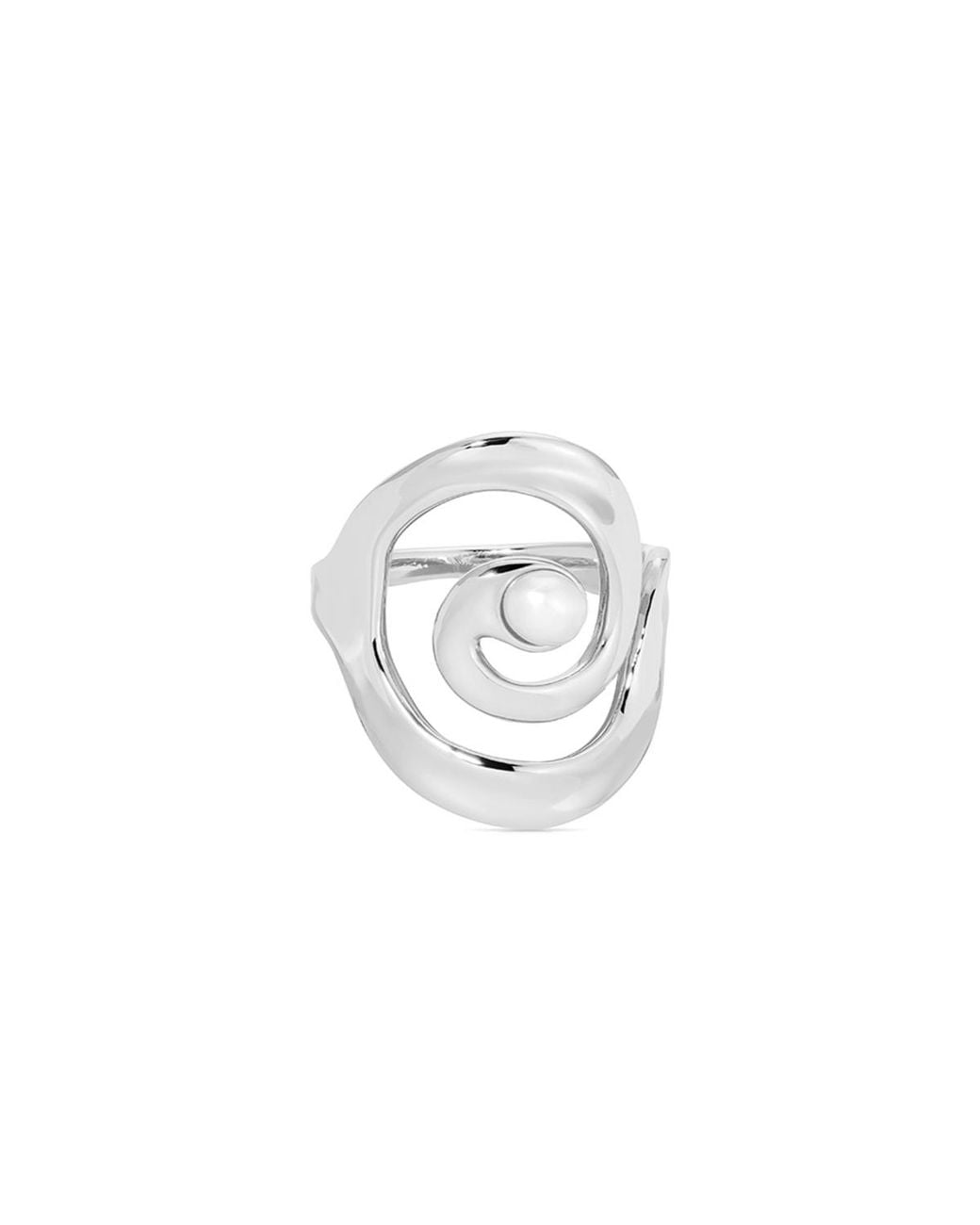 Ettika White Aura Swirl Statement Ring