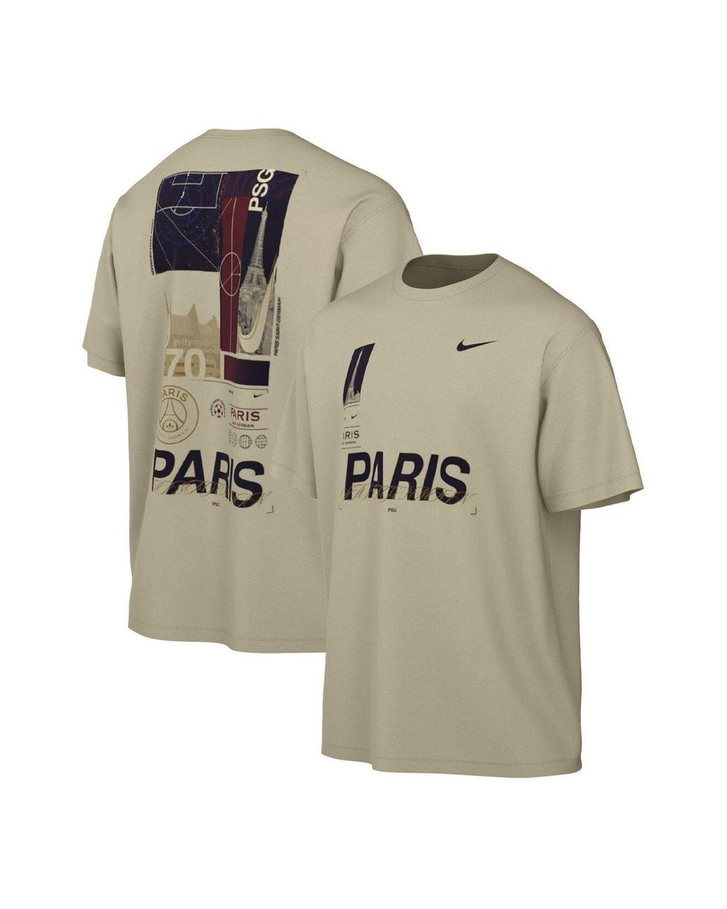 Nike Cream Paris Saint-germain Original Max90 T-shirt in Gray for Men | Lyst