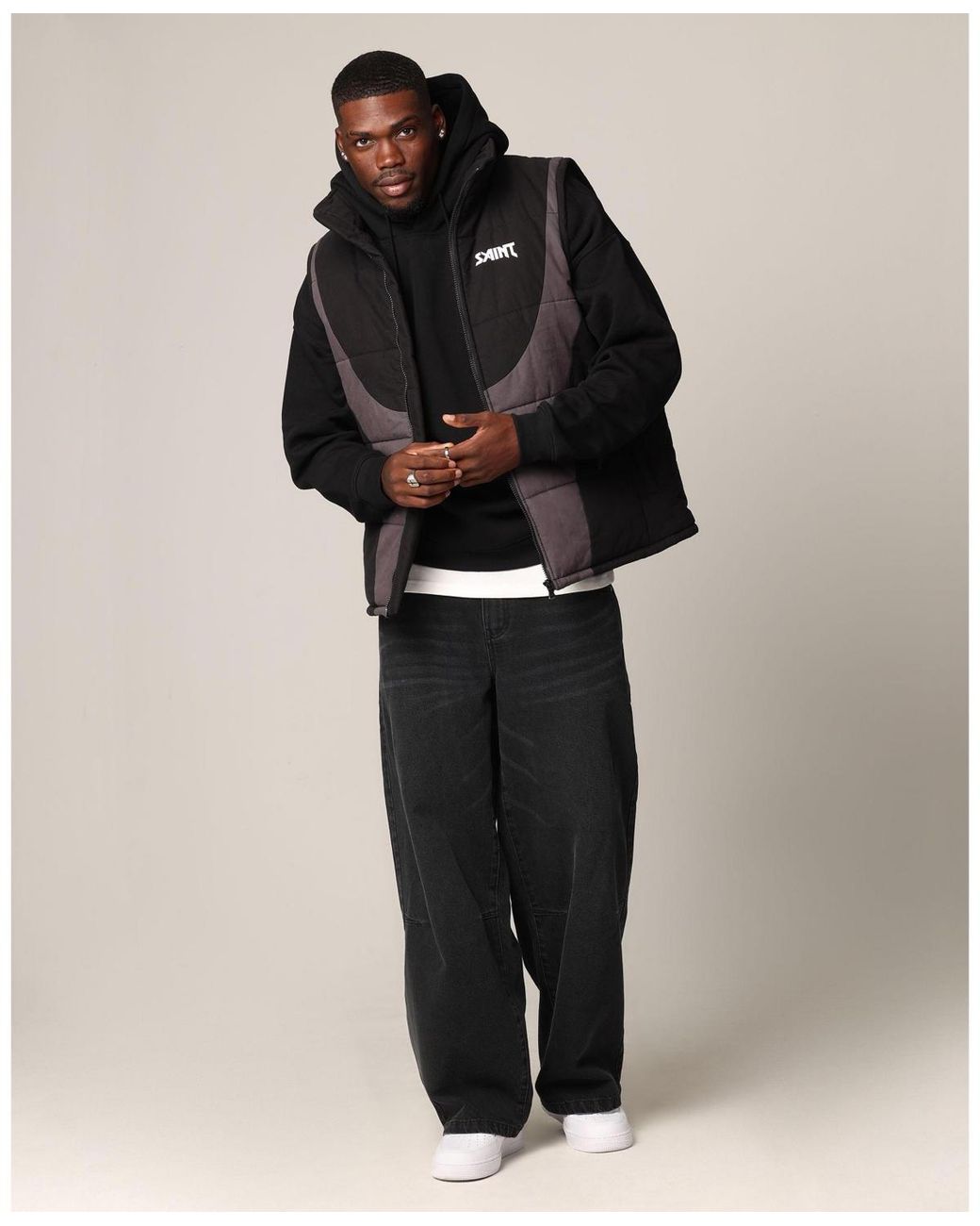 Saint Morta Rage Puffer Vest in Black for Men | Lyst