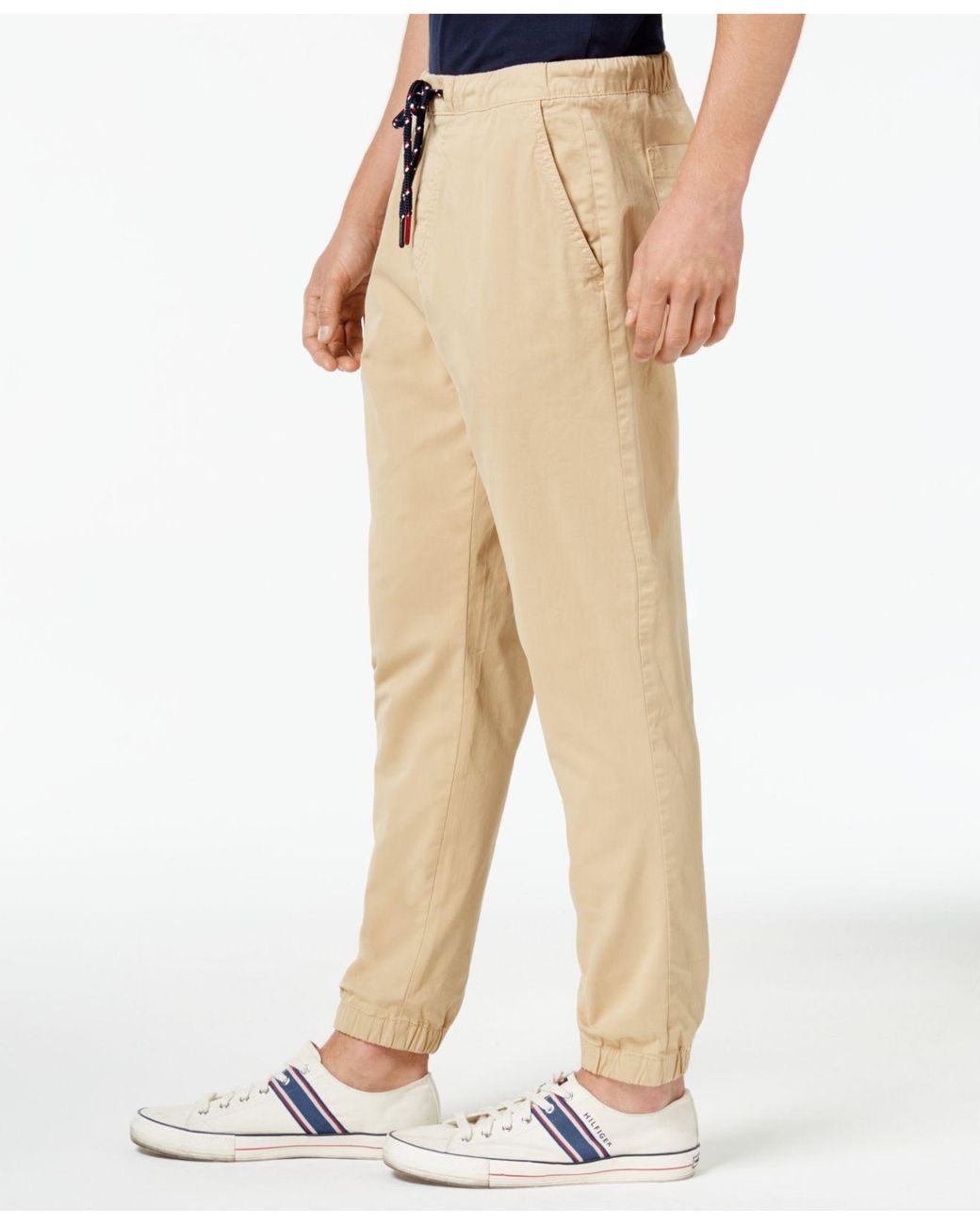 Tommy Hilfiger Men's Kyle Stretch Joggers in Natural for Men | Lyst