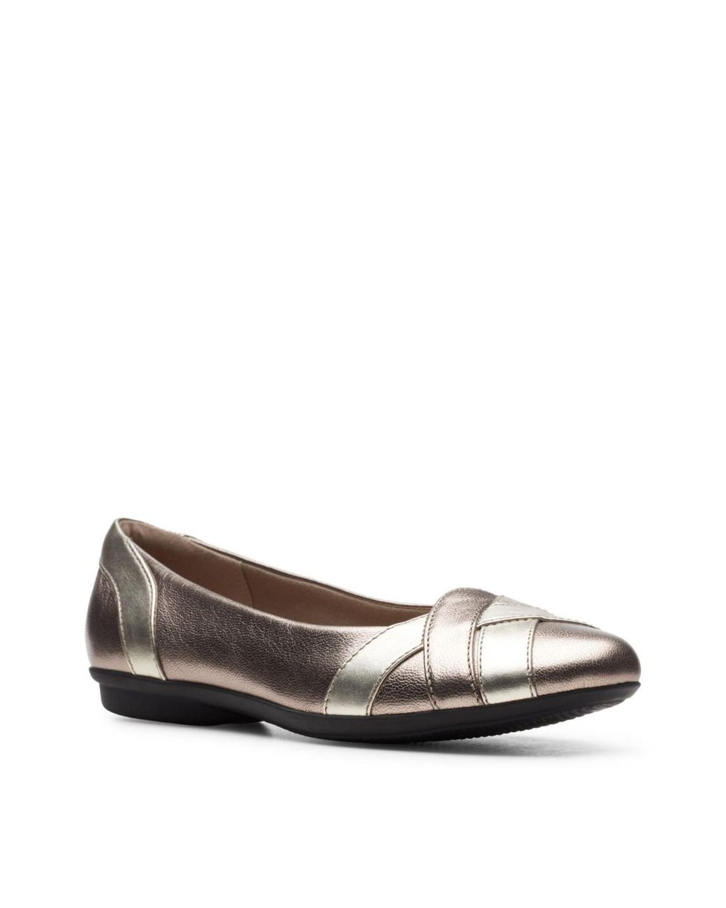 clarks metallic flats