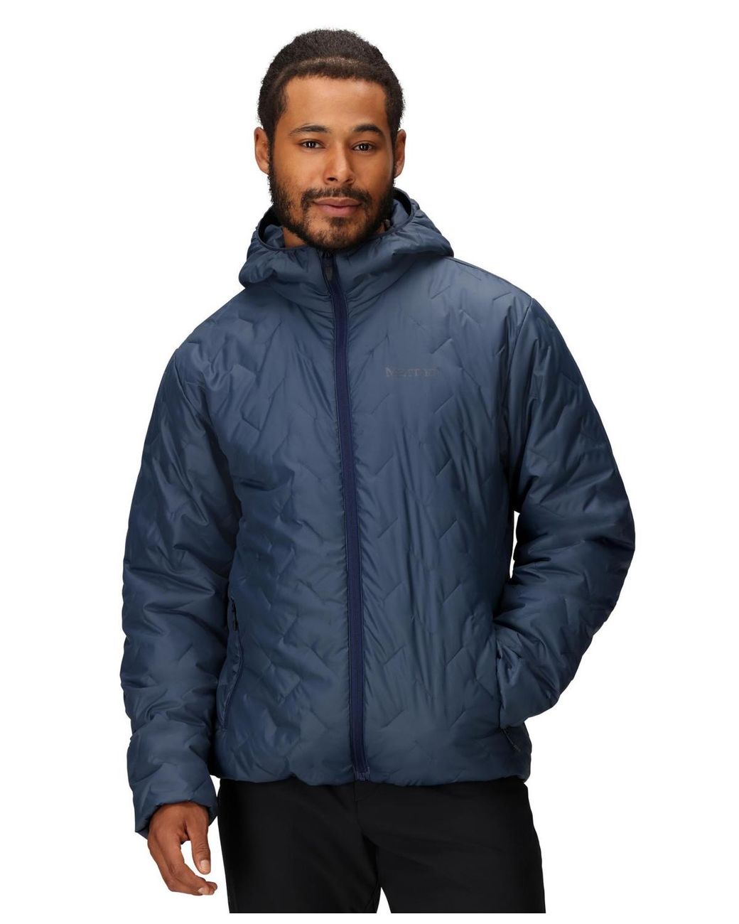 Marmot Blue Monoquilt Hooded Jacket for men