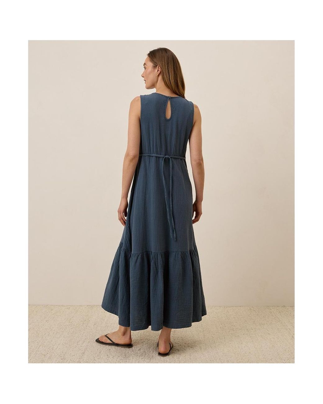 beach to brunch dress pact Pact Organic Cotton Double Gauze Beach To Brunch Dress in Purple