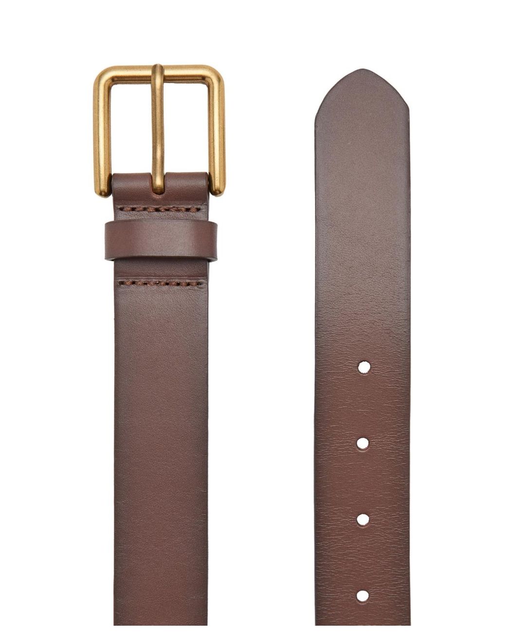 Mango Brown Square Buckle Belt for men