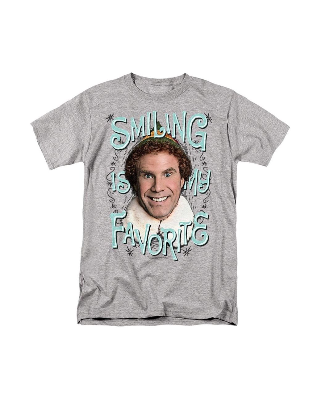Elf Gray Smiling T Shirt for men