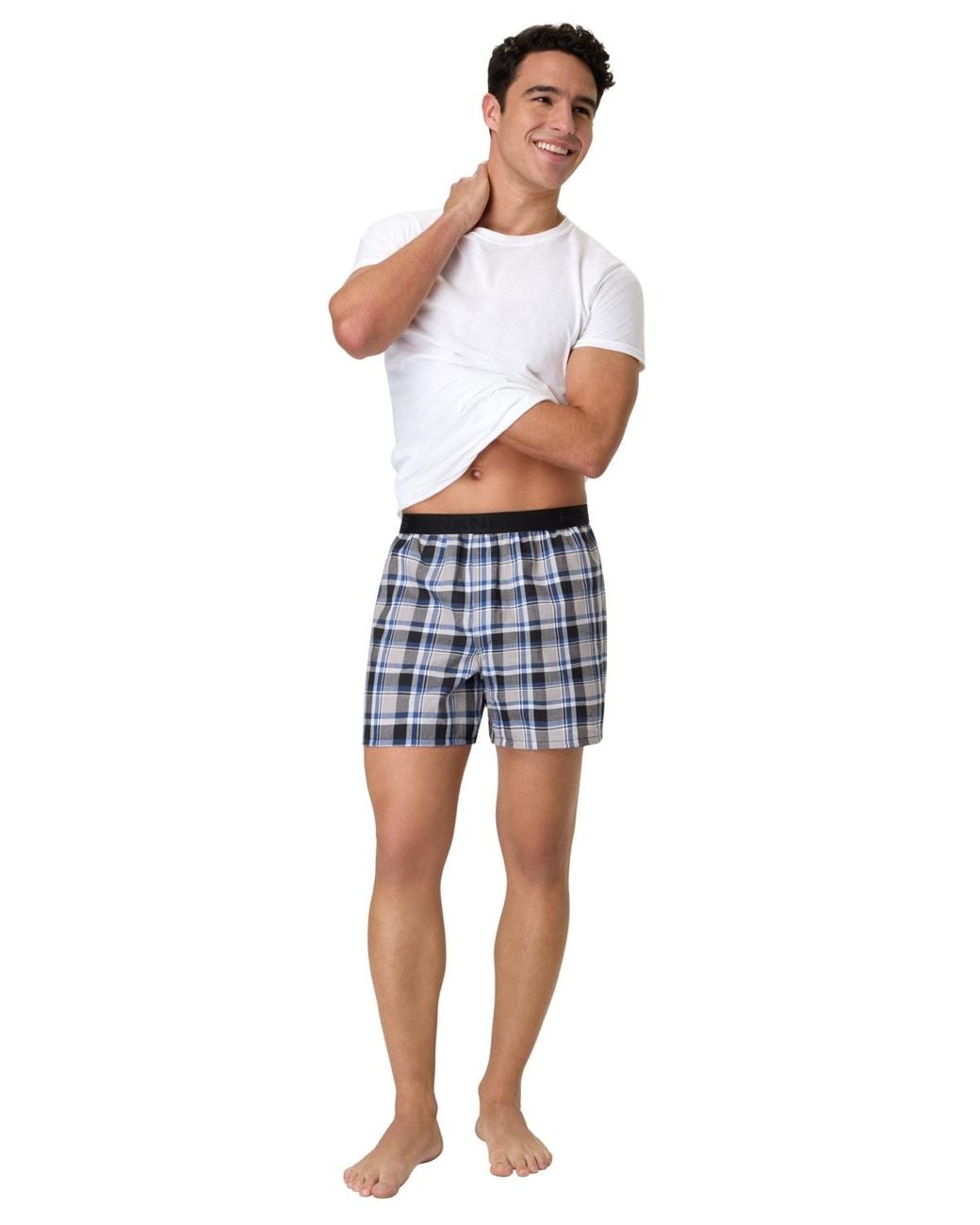Hanes Blue Printed Ultimate Boxers for men
