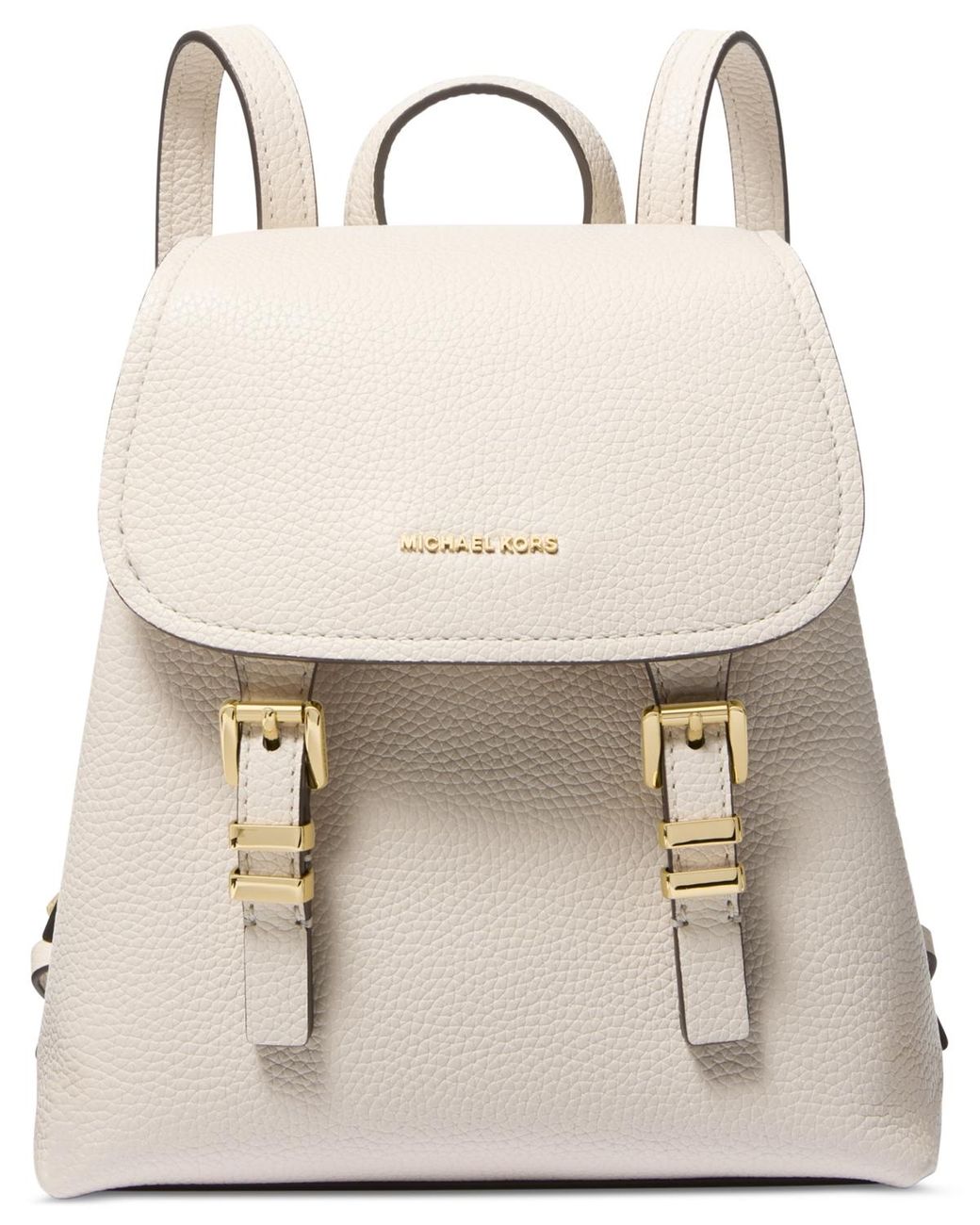 Michael Kors Cream Pebbled Leather Mini Backpack with Gold Hardware Michael Kors Jaycee Medium Pebbled Leather Backpack, Light  main image 3
