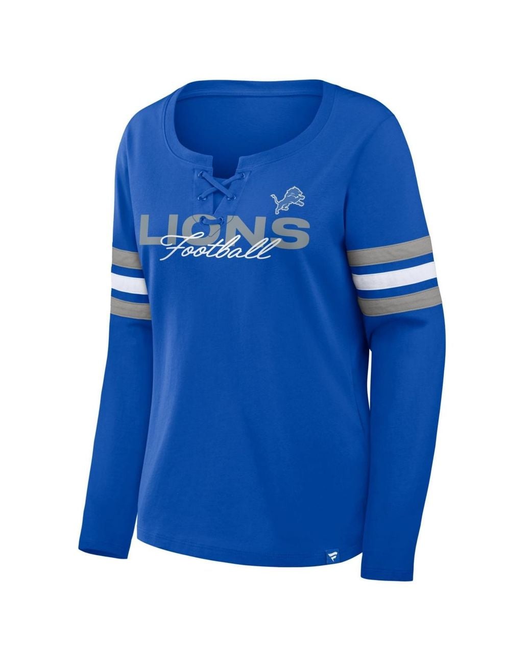 Fanatics Blue Detroit Lions Team First Coverage Scheme Lace-up Long ...