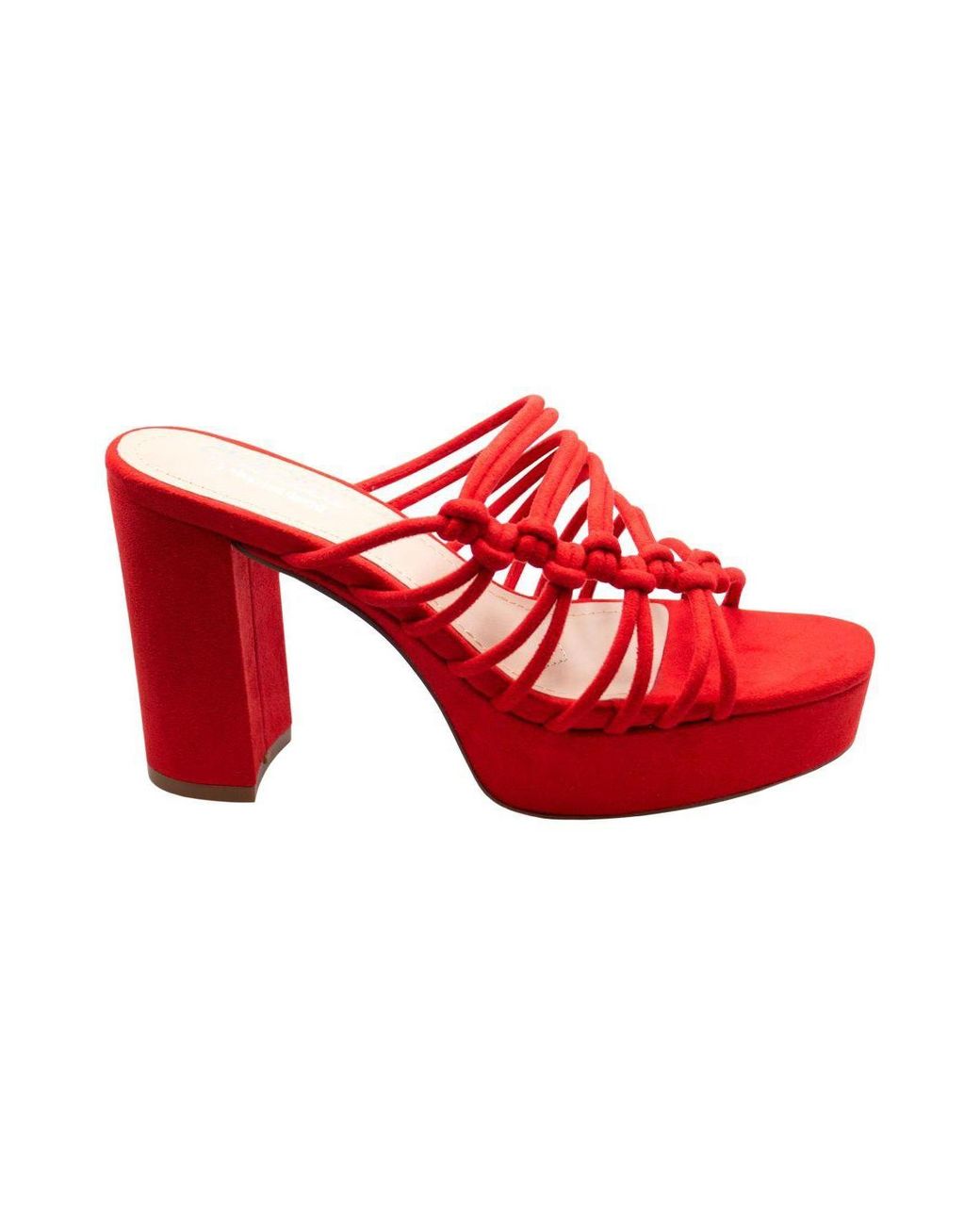 Charles David Red Meadow Sandal Chunky Heel Platform Sandal