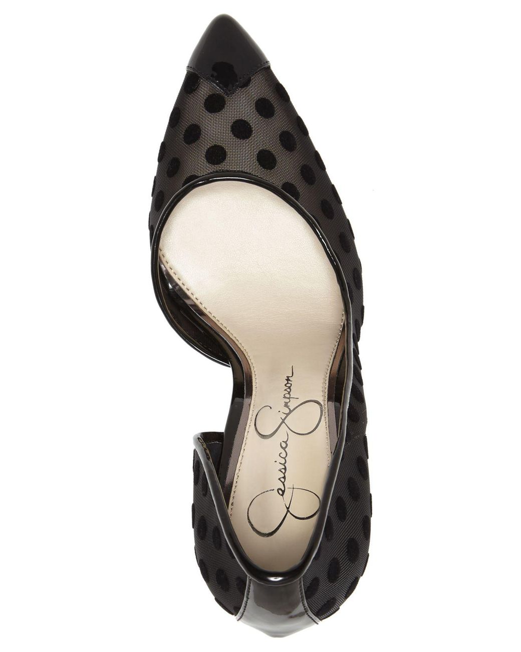 Jessica Simpson Piercey Polka dot D orsay Pumps in Black Lyst