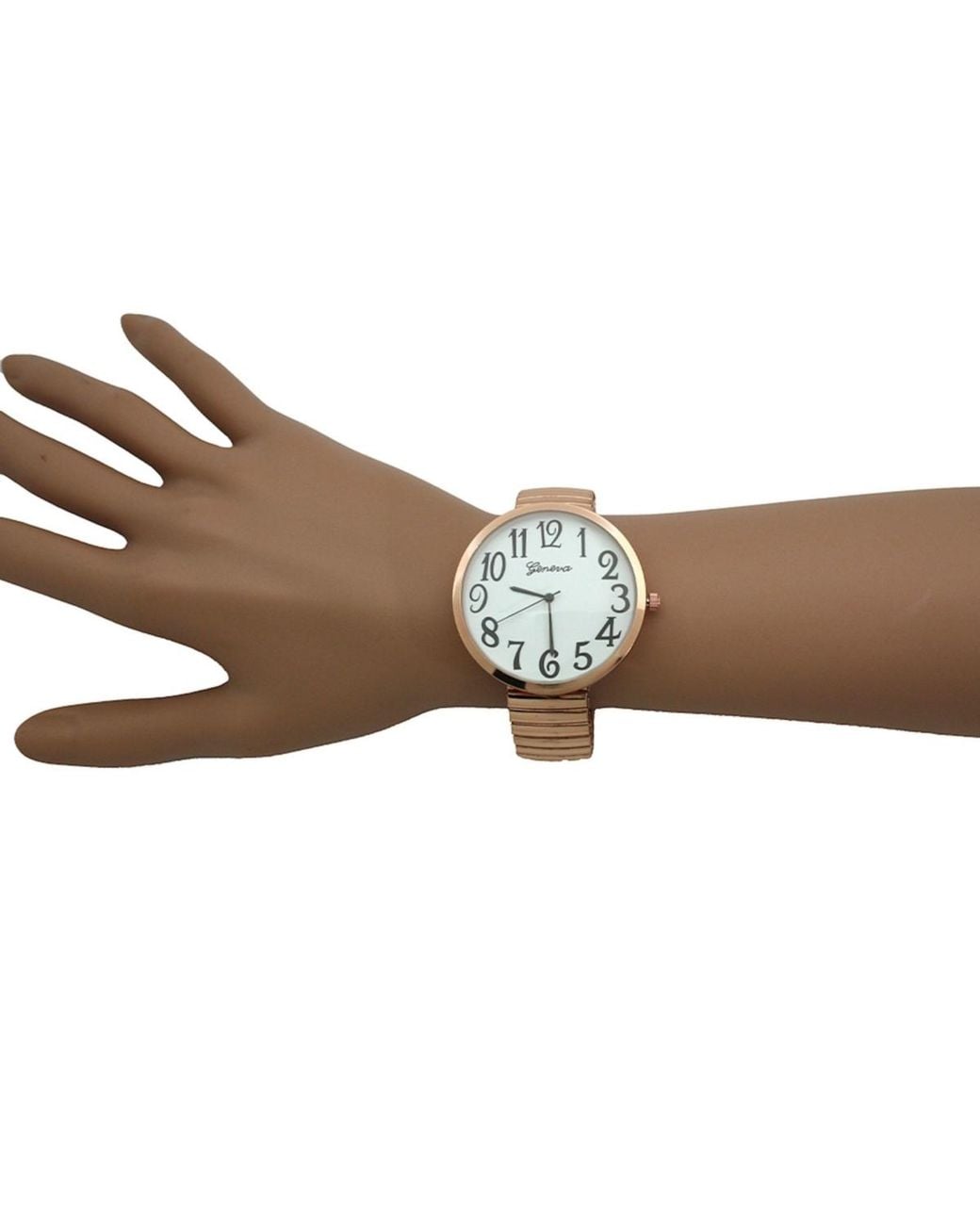 Olivia Pratt Gray Super Large Face Stretch Strap Watch