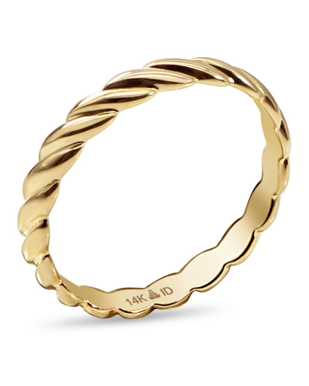 DEVATA Metallic Twisted Rope Ring