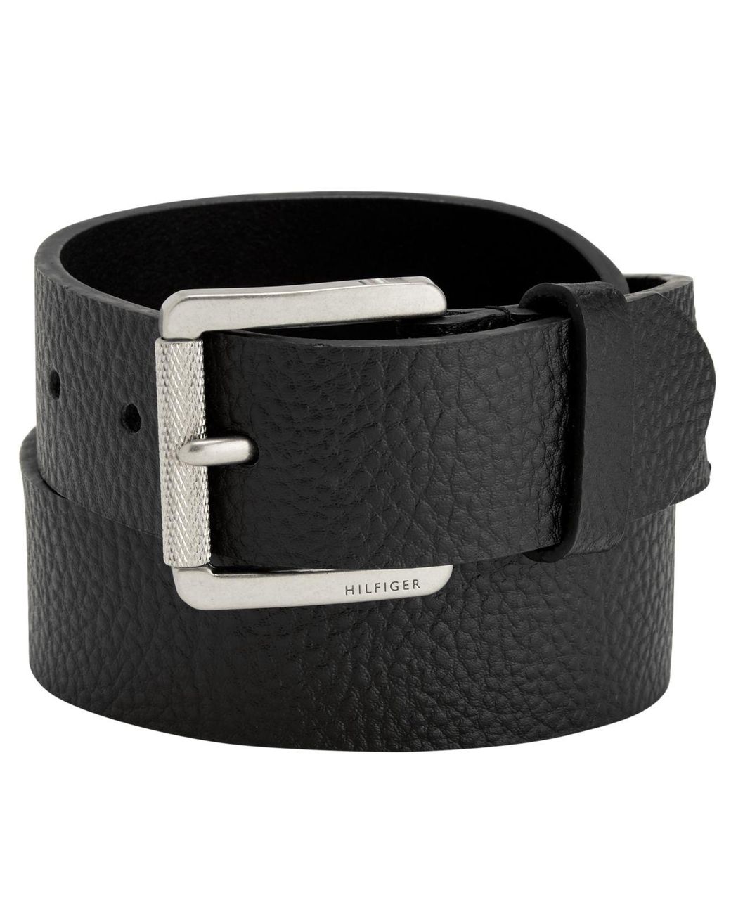 tommy hilfiger black leather belt