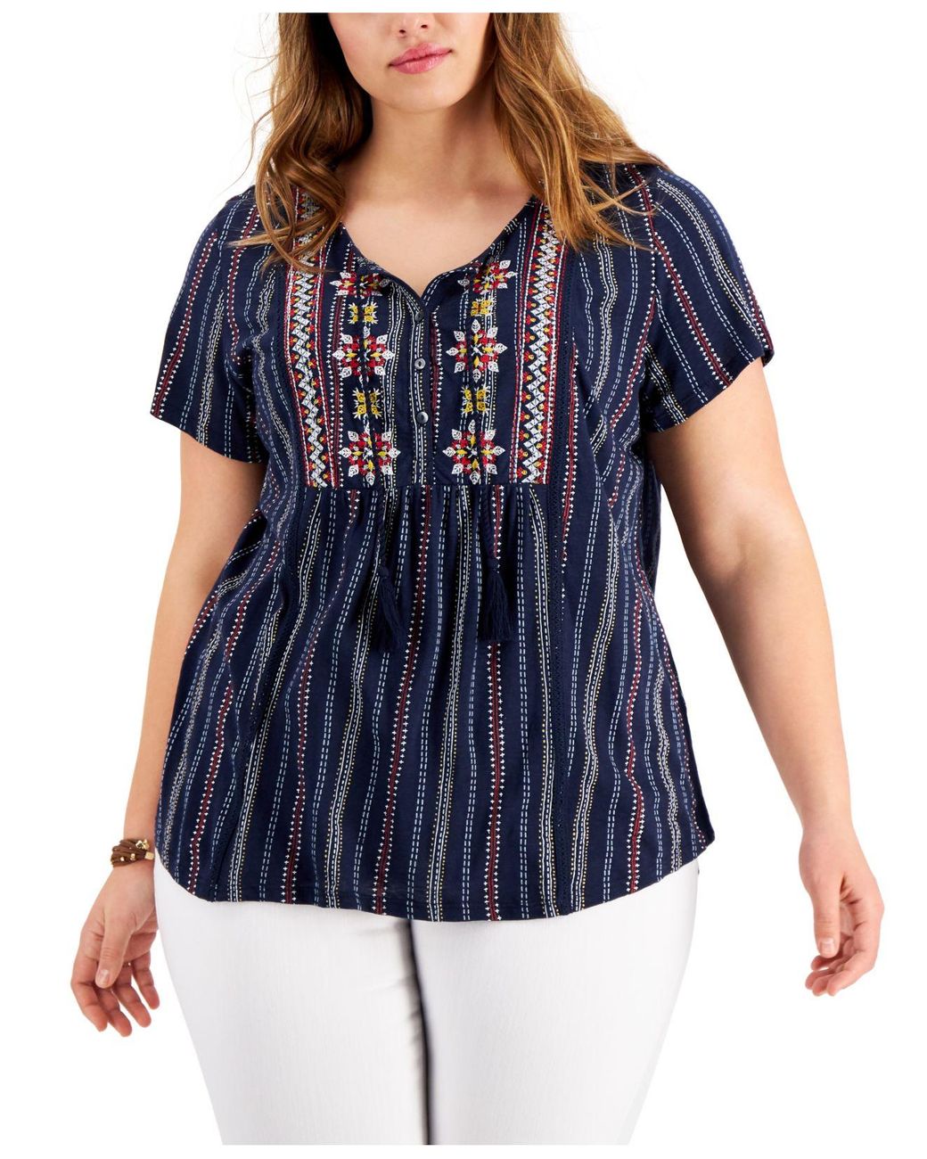 macys plus size tops sale