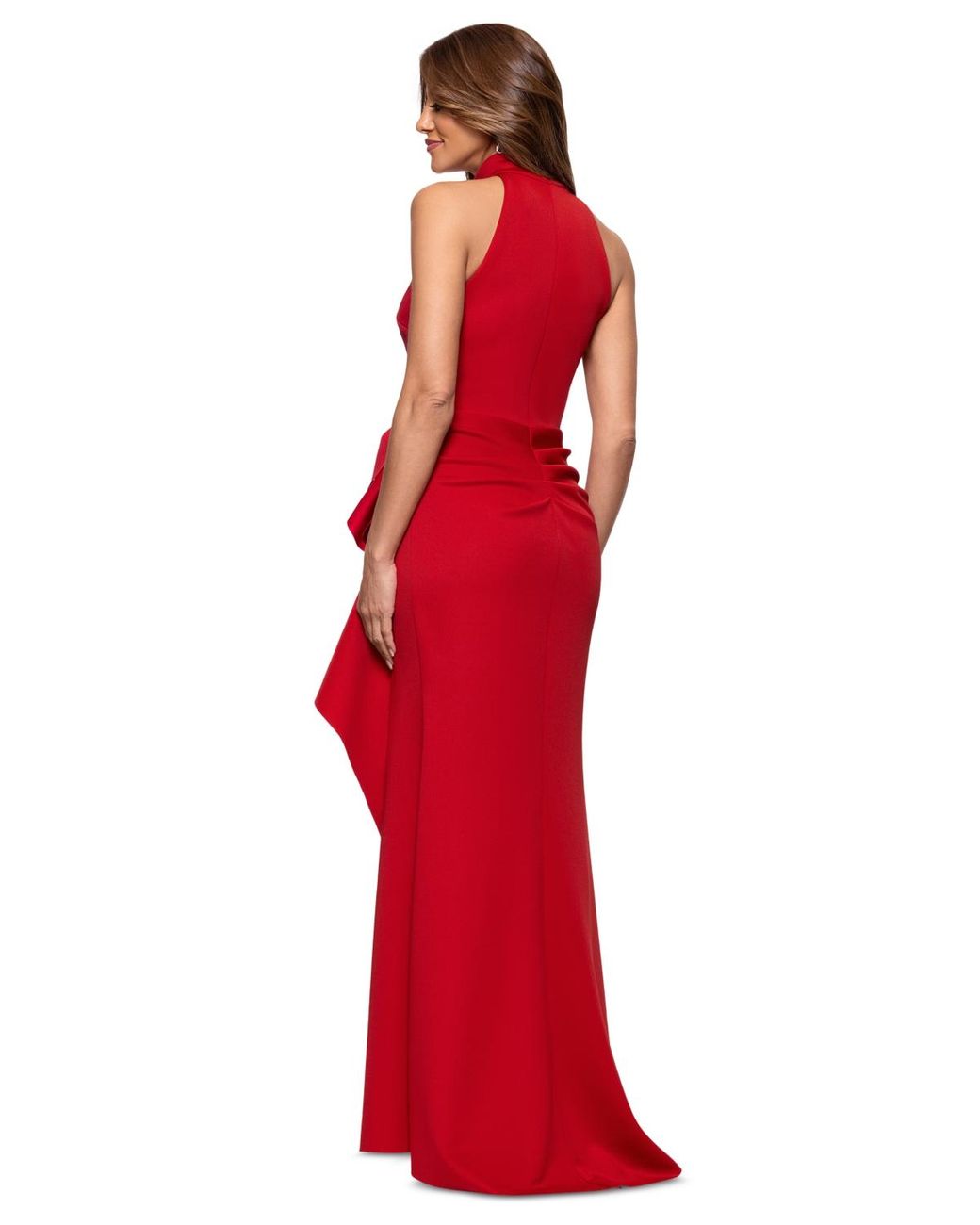 Xscape Ruffled Sleeveless Scuba Fit & Flare Dress in Red | Lyst