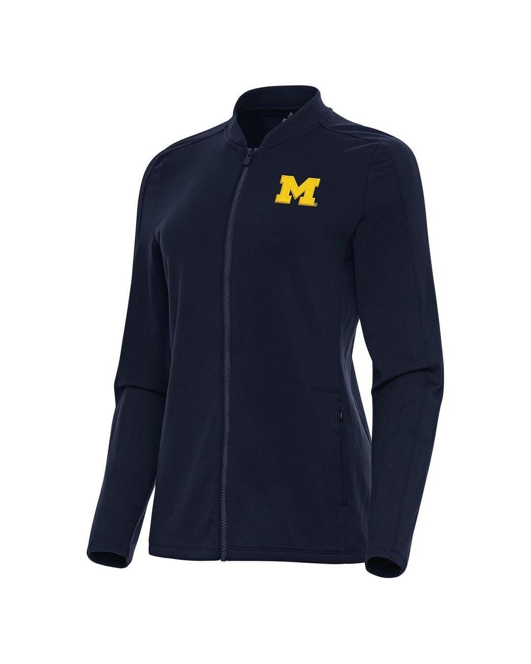 Antigua Blue Michigan Wolverines Continual Full-zip Jacket