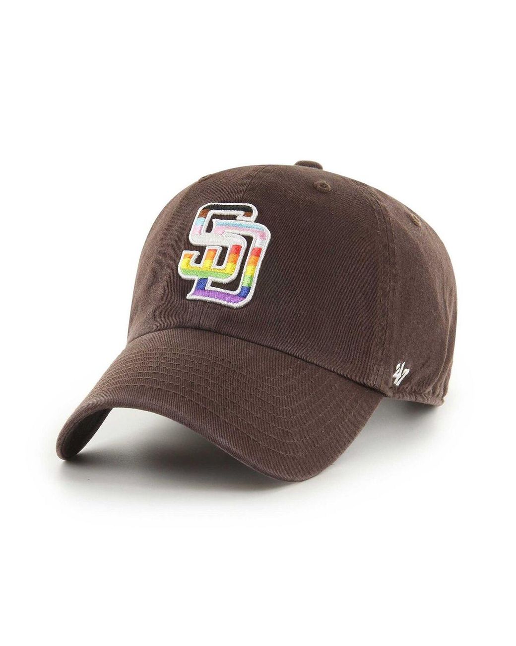 47 Brand Brown San Diego Padres Team Pride Clean Up Adjustable Hat for