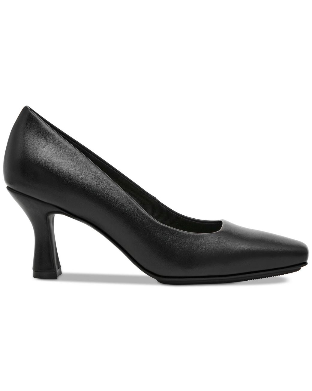 Anne Klein Black Prima Flared Heel Pumps