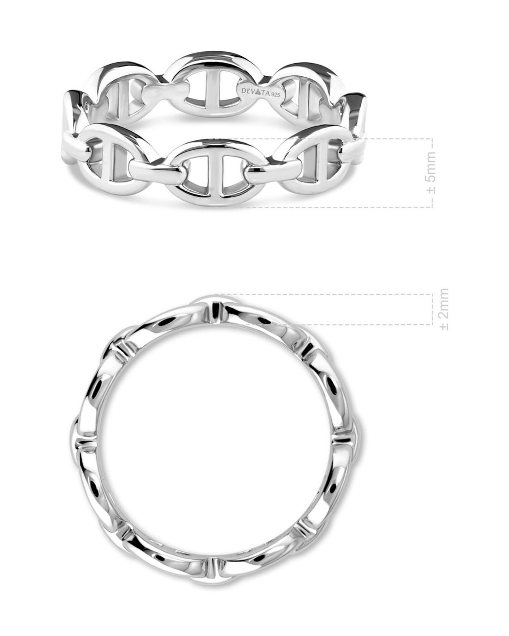 DEVATA White Mariner Link Ring
