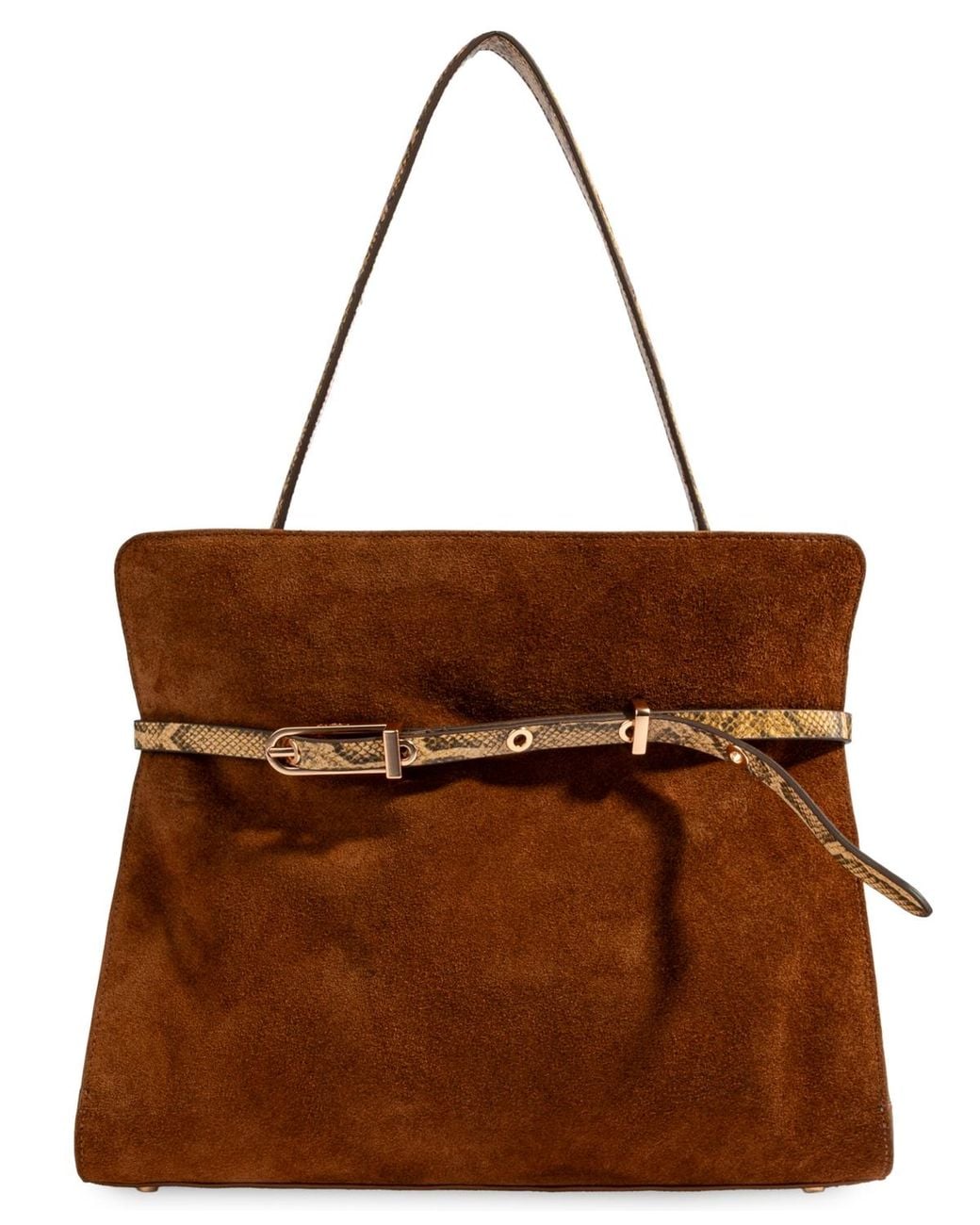 Sam Edelman Brown Structured Florence Medium Satchel Handbag