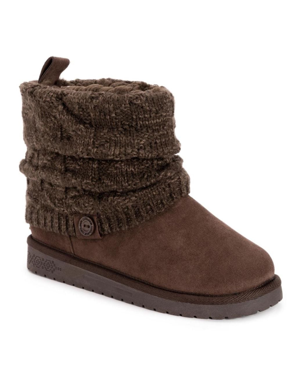 Muk Luks Brown Laurel Booties