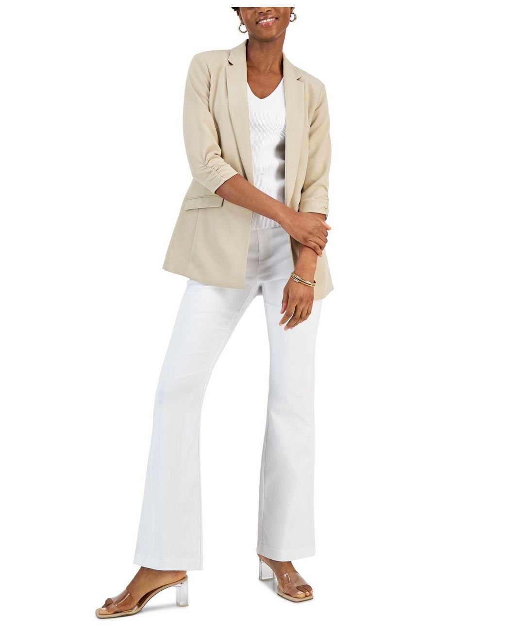 INC International Concepts Sweater Tank Top, Blazer u0026 Bengaline Pants,  Created For Macy's in White | Lyst