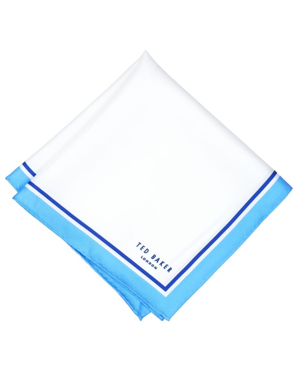 Ted Baker Blue Ted Baker Solid Border Pocket Square for men