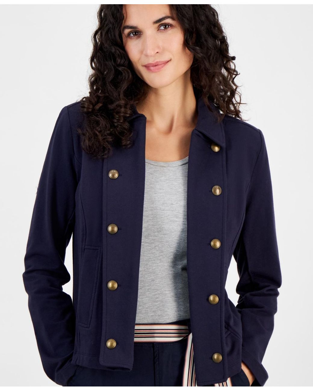 Nautica Blue Jeans Open-front Captain's Jacket