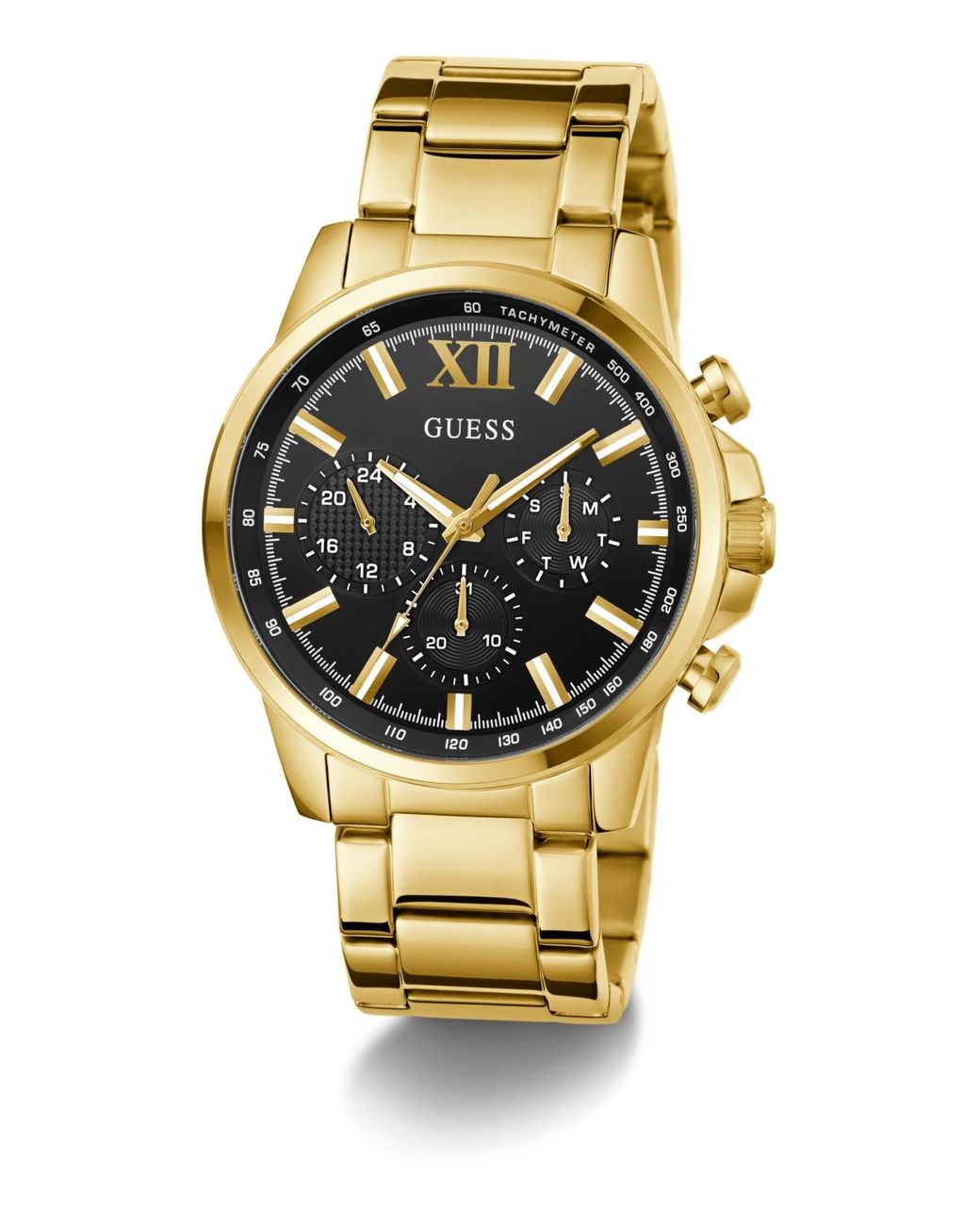 Guess Metallic Multi-function Stainless Steel Watch for men