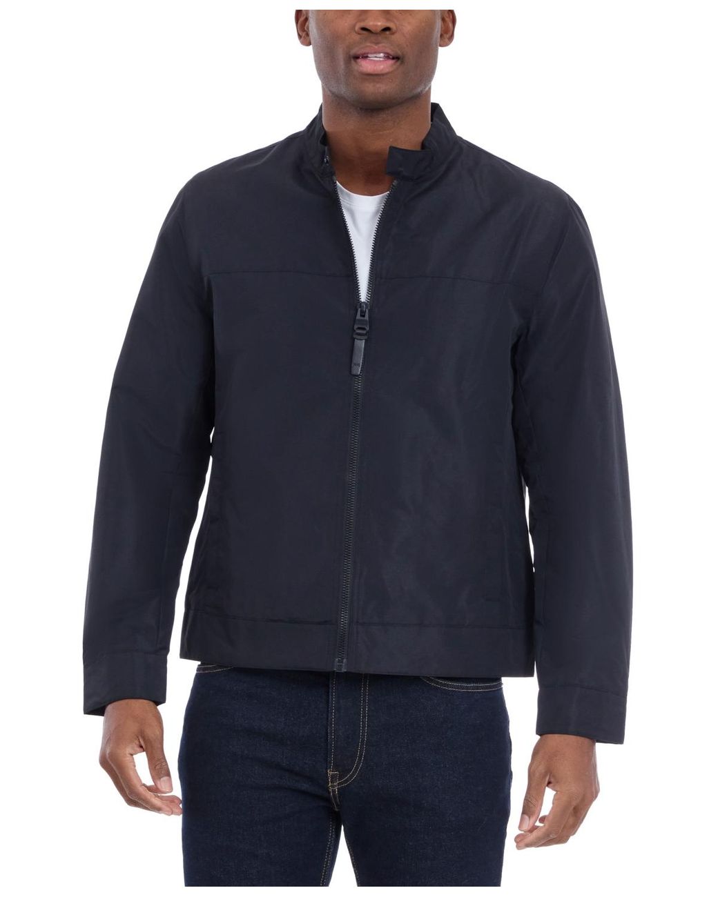 Michael Kors Blue Lightweight Moto Jacket for men
