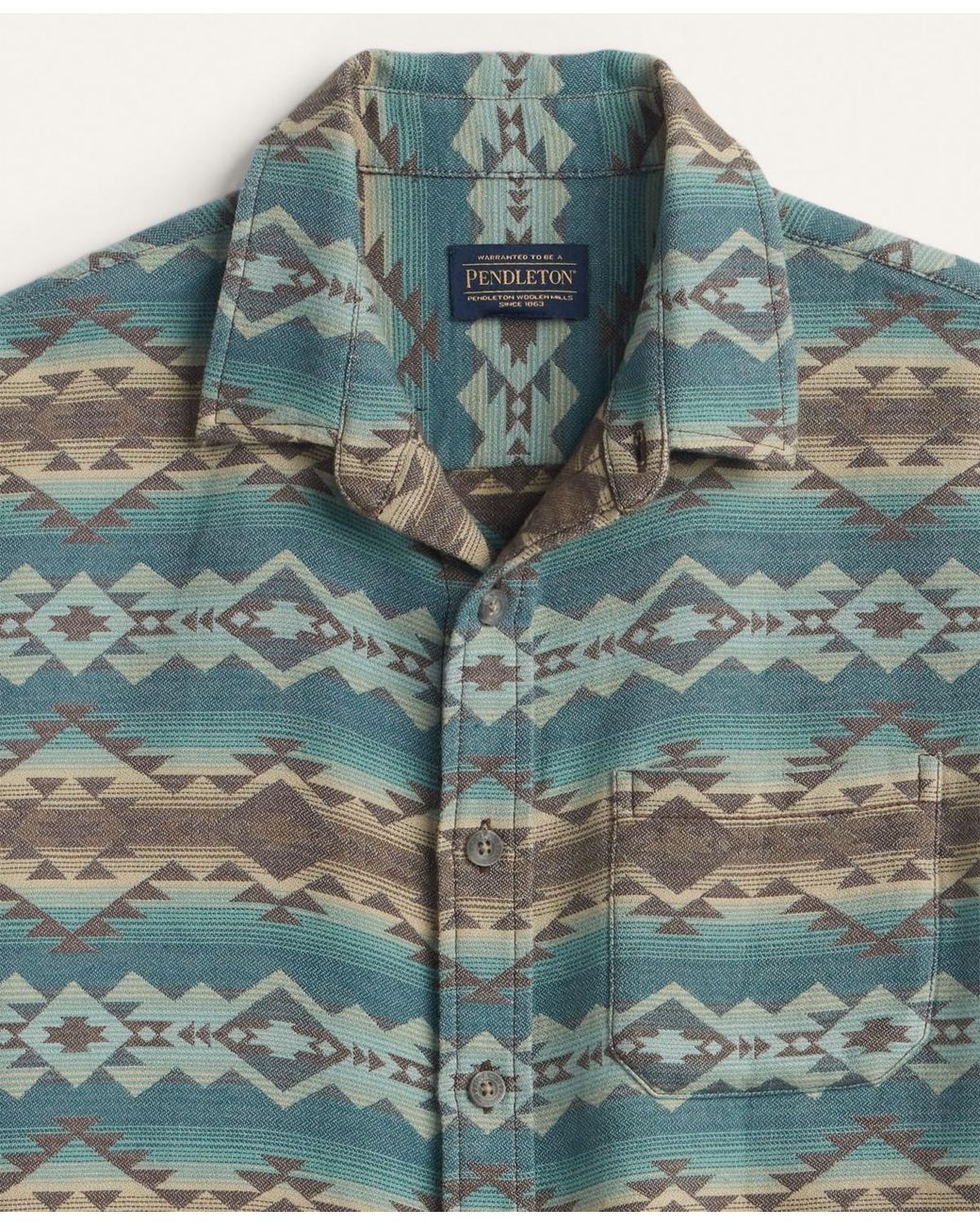 Pendleton Blue Short-sleeve Shirt for men