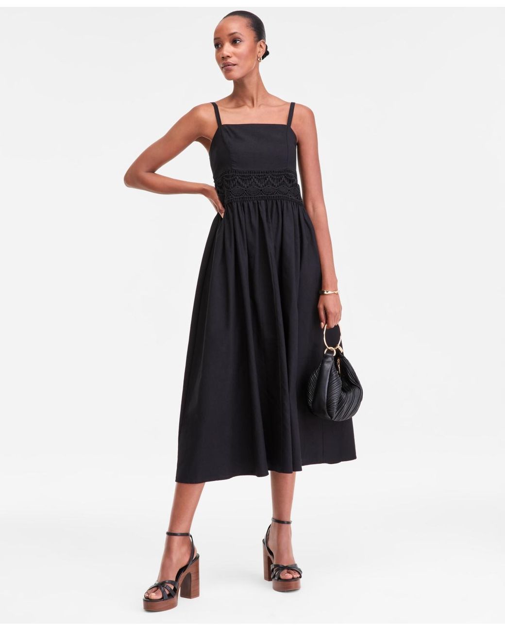 Midi Dress Macys Black Lace Dress B Darlin Juniors' Embroidered Lace  Spaghetti Strap Midi Dress At