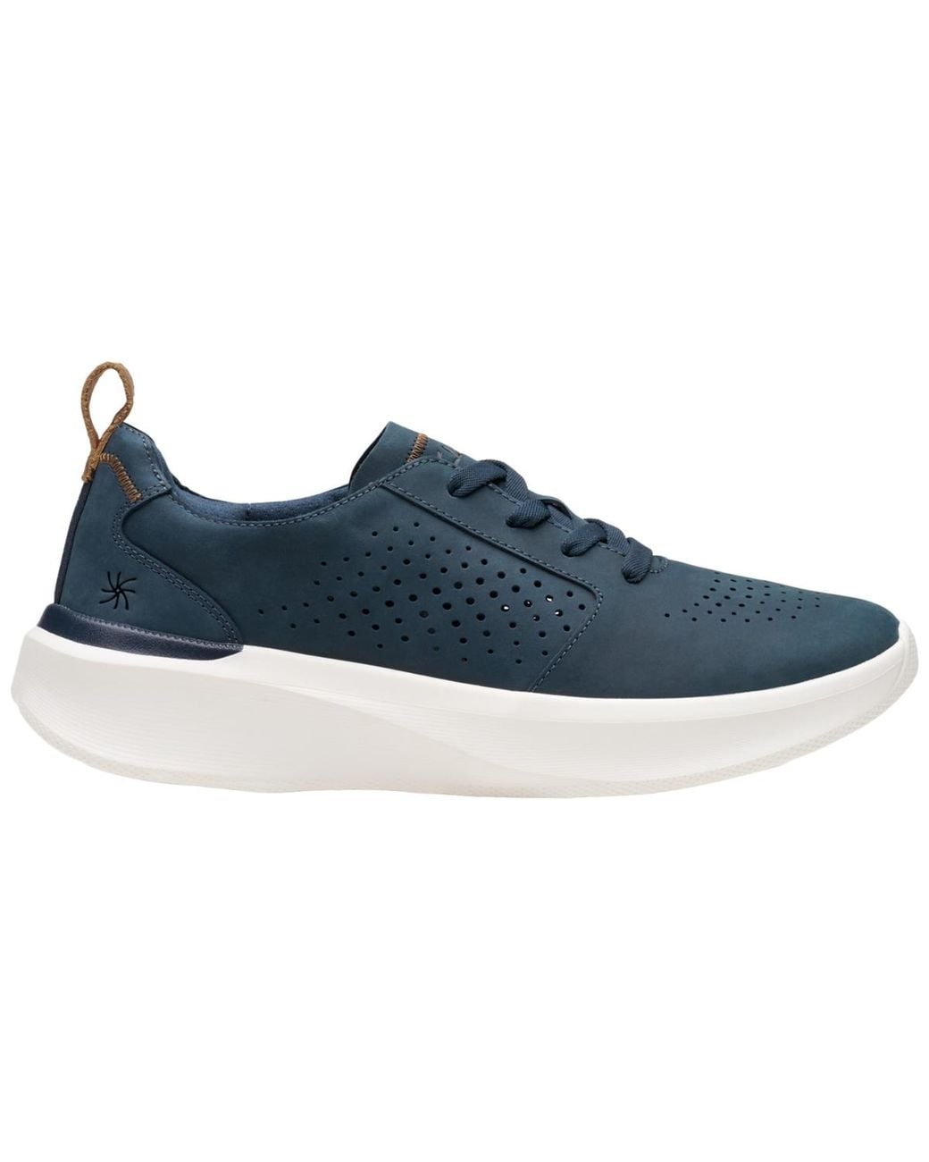 Clarks Blue Solevana Round Toe Sneakers for men