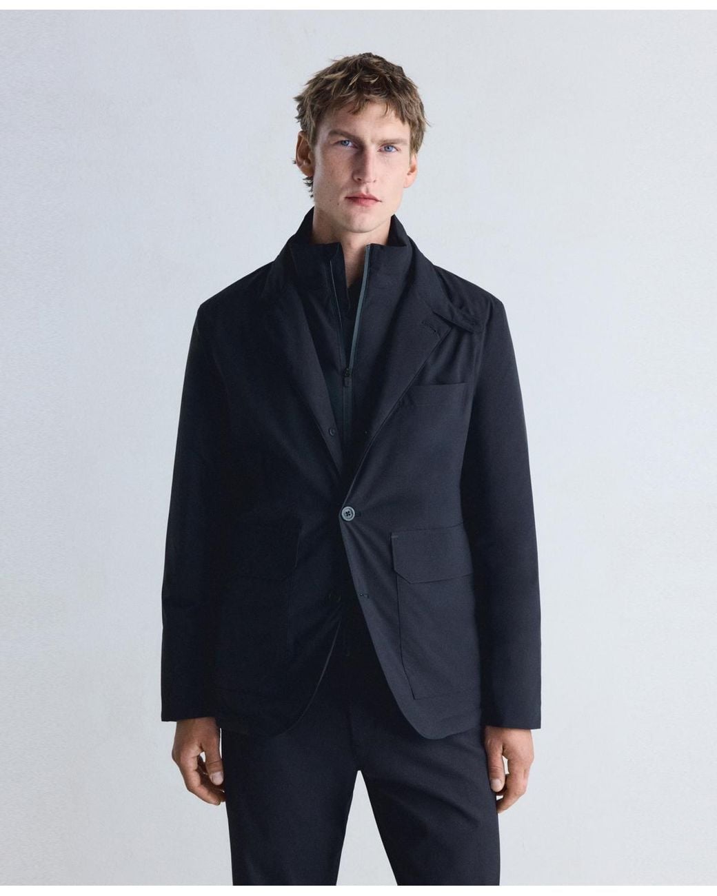 Mango Blue Milton Waterproof Packable Jacket for men