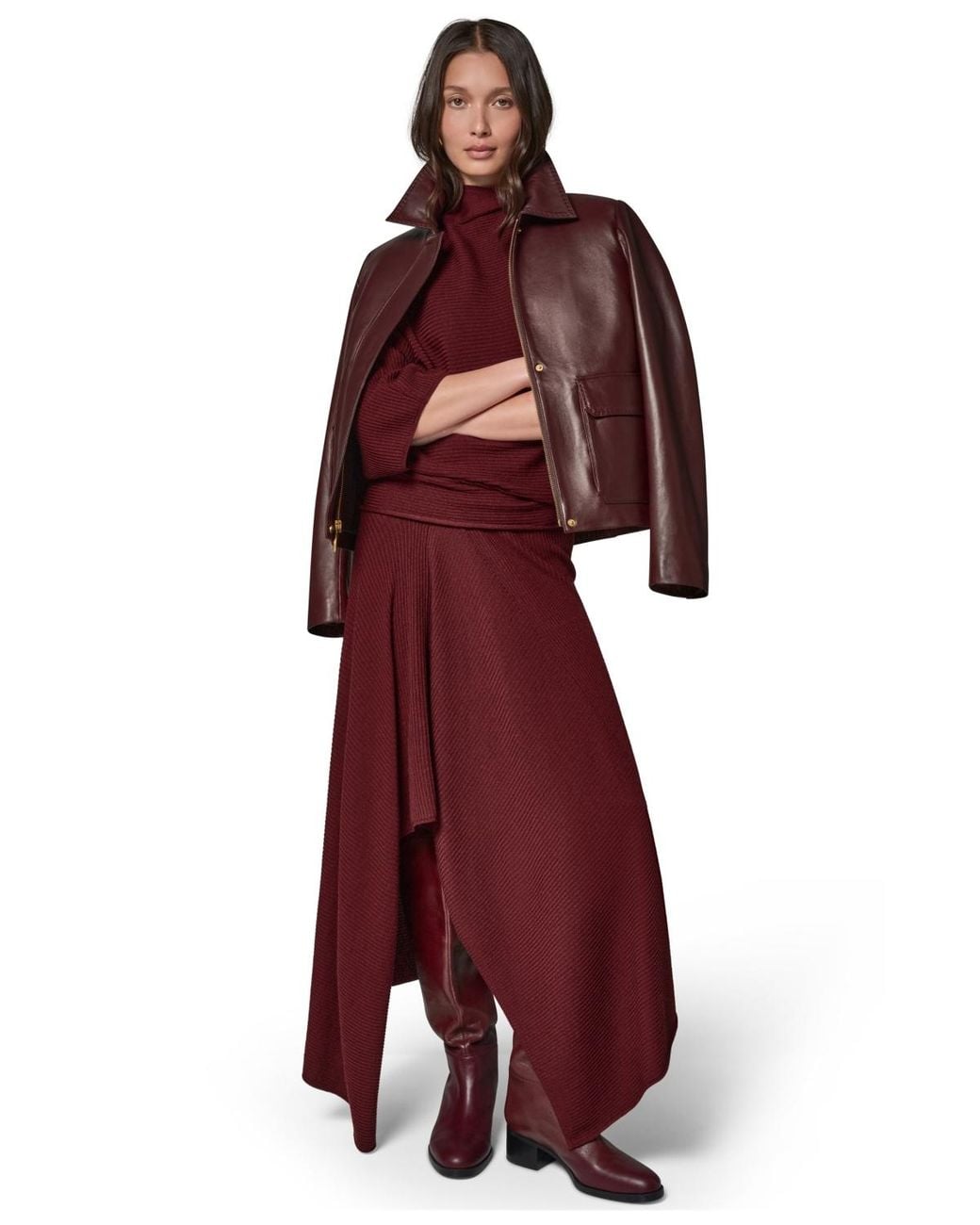 Donna Karan Purple Pick-stitch Jacket