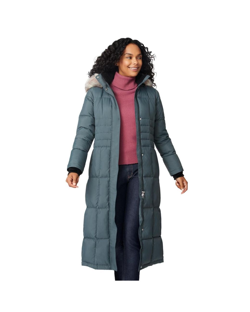 Free Country Blue Full Length Splendor Down Jacket