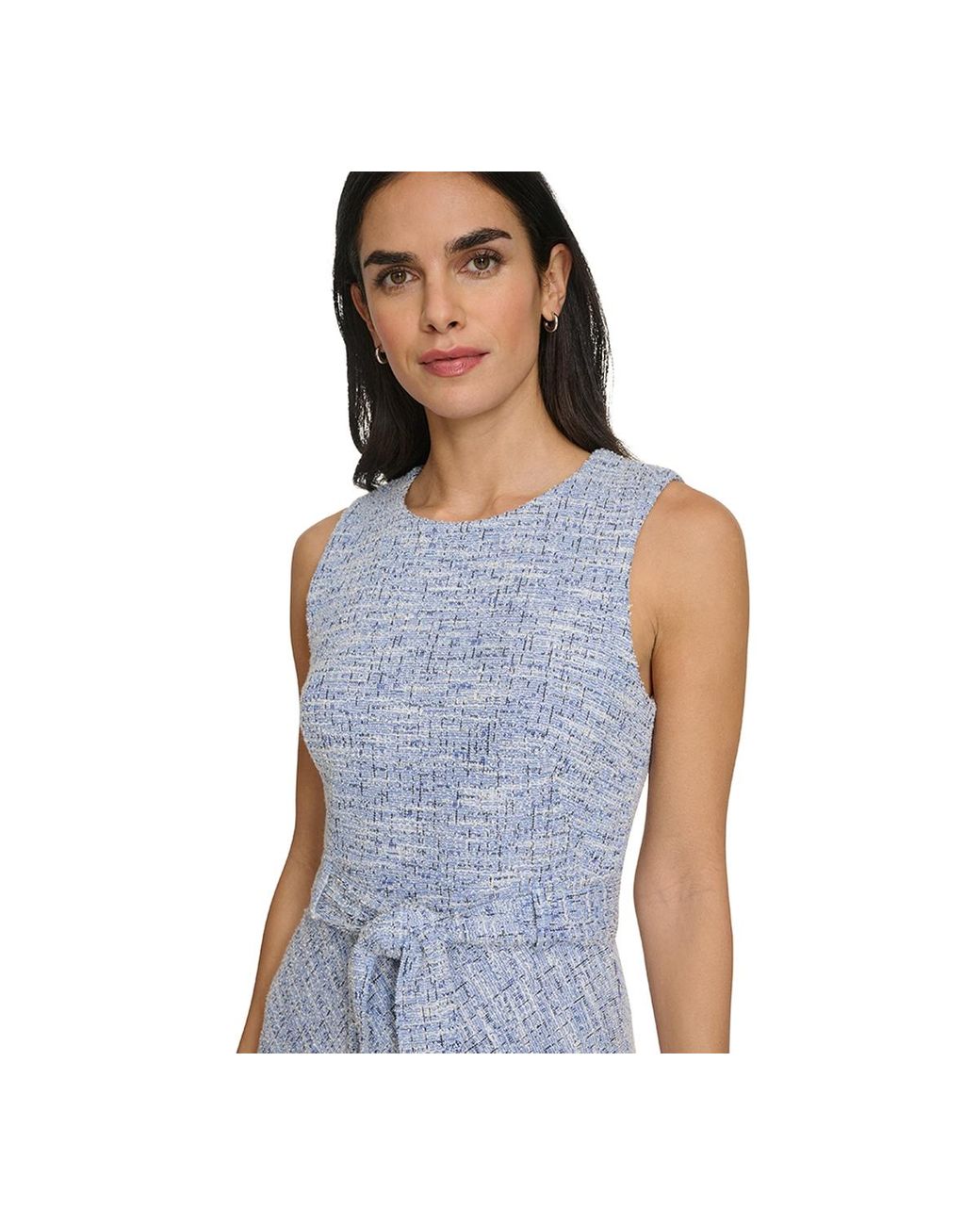 princess polly baby blue dress Alexa Long Sleeve Midi Dress-Blue, Decorative Blossom