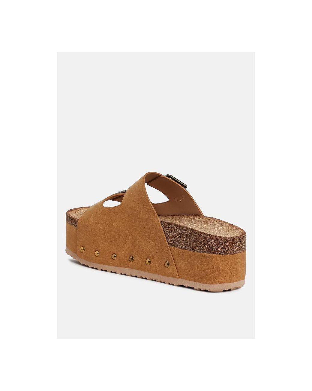 LONDON RAG Impala Studded Faux Leather Slip Ons in Brown | Lyst