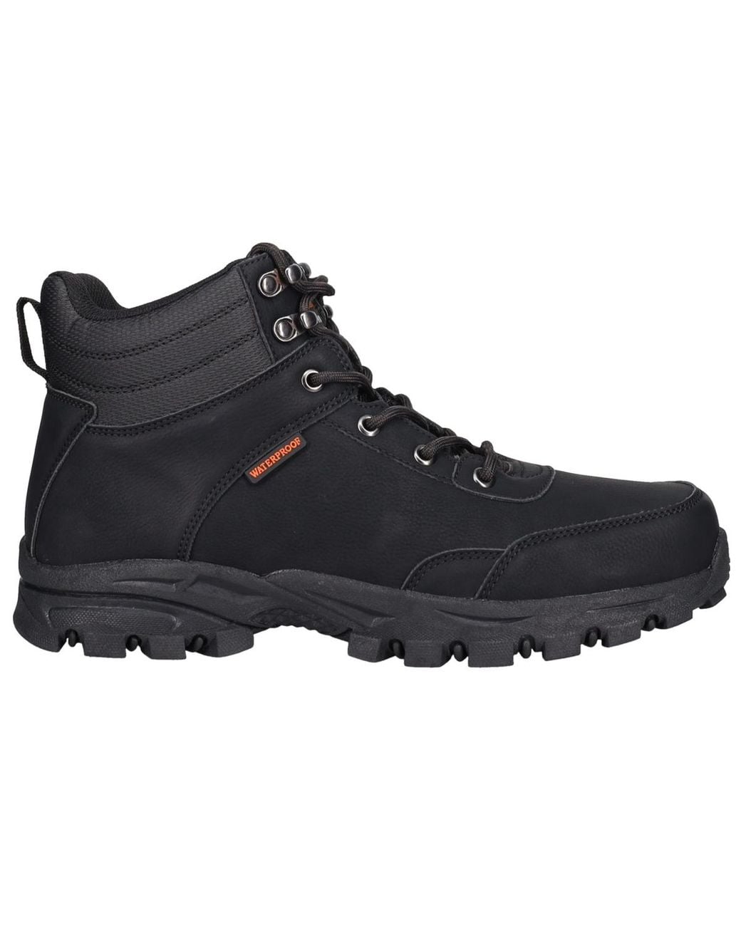 Weatherproof Black Wrangel Round-toe Boots for men