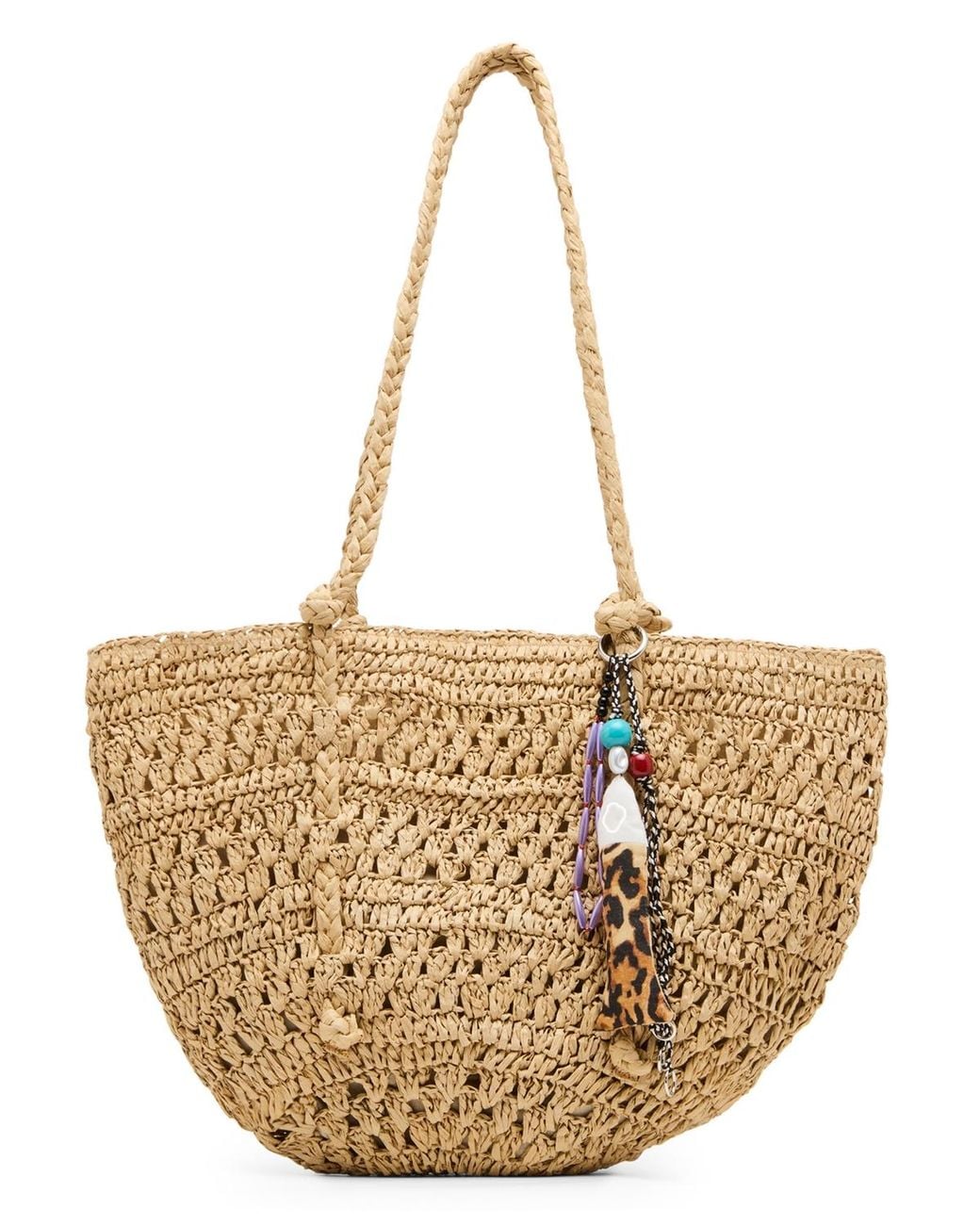 Steve Madden Metallic Btydes Raffia Shopper