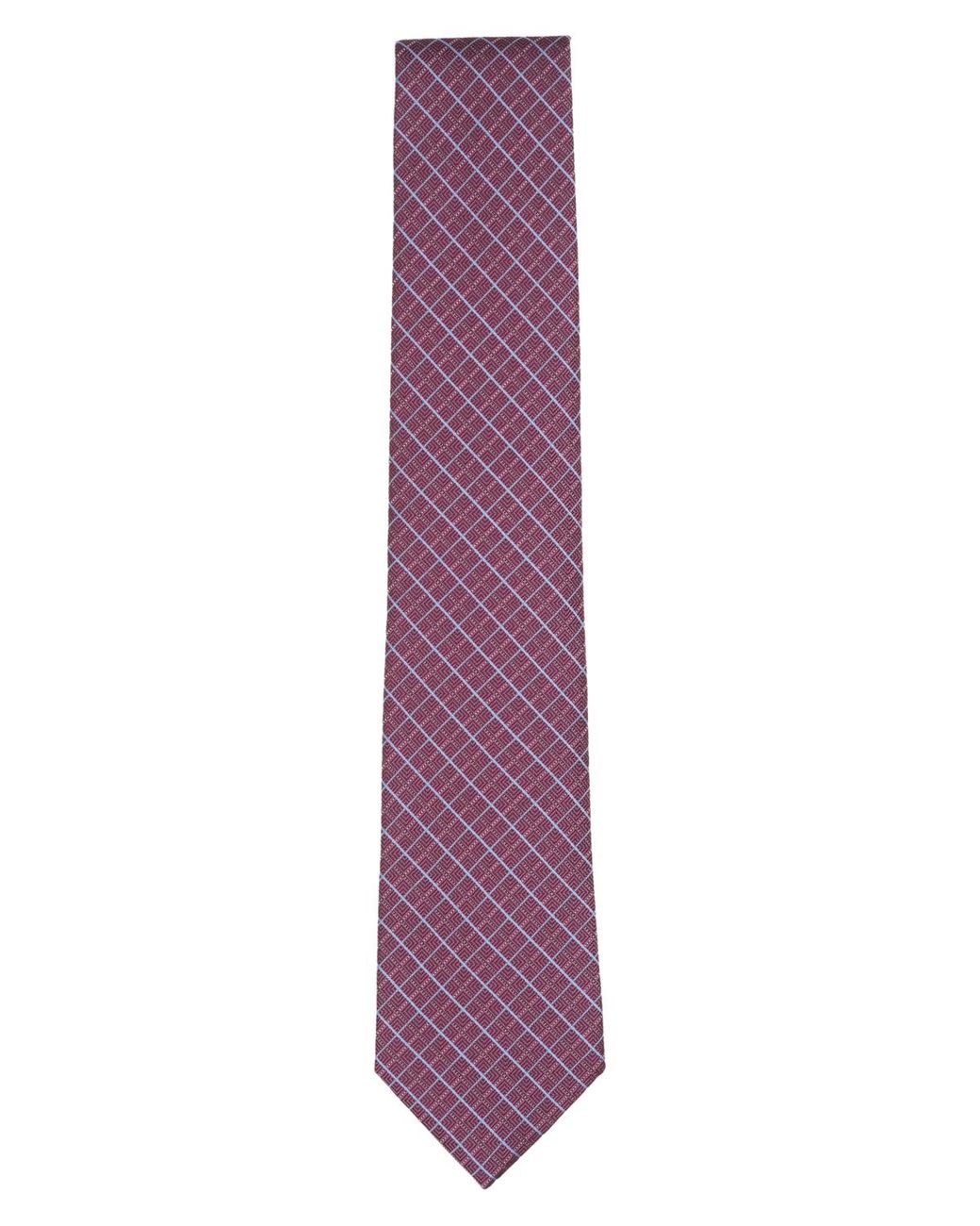 Michael Kors Purple Anglais Geometric Pattern Tie for men