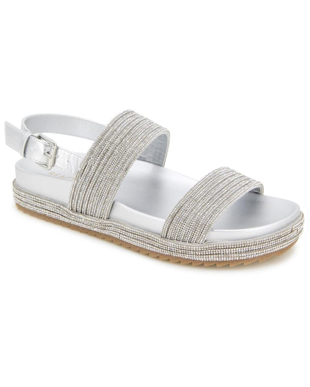 Kenneth Cole White Debra Round Toe Sandals